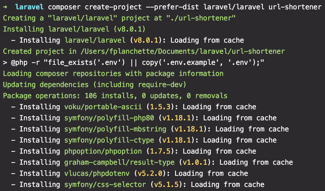 Installation Laravel 8